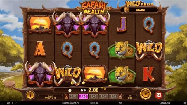Các tính năng của trò chơi Safari of Wealth Slot